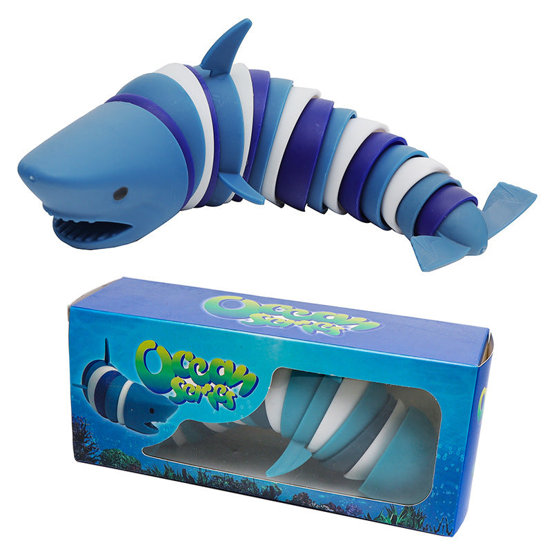 Ocean Shark Dolphin Decompression Fun Toys For Children Educational Science Hairy Slug