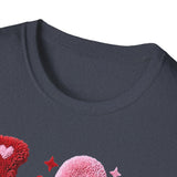 LOVE Fuzzy Heart T-Shirt — Valentine's Day Cute Retro Graphic Tee