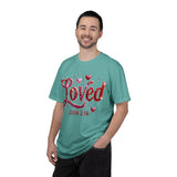 Loved John 3:16 T-Shirt — Christian Valentine Faith Tee