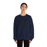Crewneck Sweatshirt — "Know Your Worth Then Add Tax" Motivational Graphic