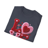 LOVE Fuzzy Heart T-Shirt — Valentine's Day Cute Retro Graphic Tee
