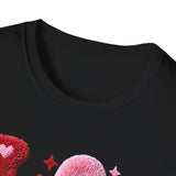 LOVE Fuzzy Heart T-Shirt — Valentine's Day Cute Retro Graphic Tee