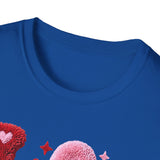 LOVE Fuzzy Heart T-Shirt — Valentine's Day Cute Retro Graphic Tee