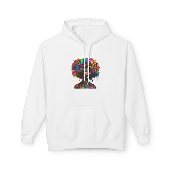Afro Art Silhouette Hoodie — Colorful Urban Afrocentric Graphic Sweatshirt