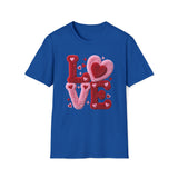 LOVE Fuzzy Heart T-Shirt — Valentine's Day Cute Retro Graphic Tee