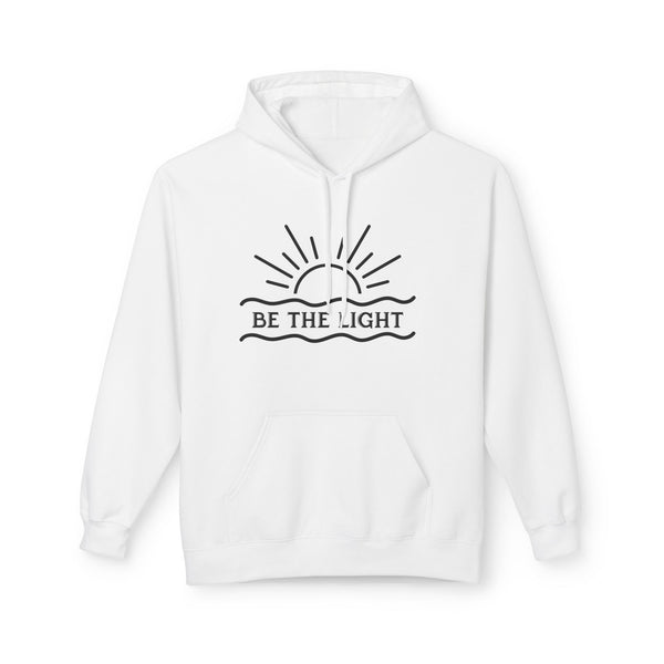 Be The Light Hoodie — Minimal Sunrise Graphic Hoodie