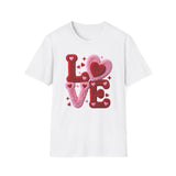 LOVE Fuzzy Heart T-Shirt — Valentine's Day Cute Retro Graphic Tee