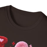 LOVE Fuzzy Heart T-Shirt — Valentine's Day Cute Retro Graphic Tee