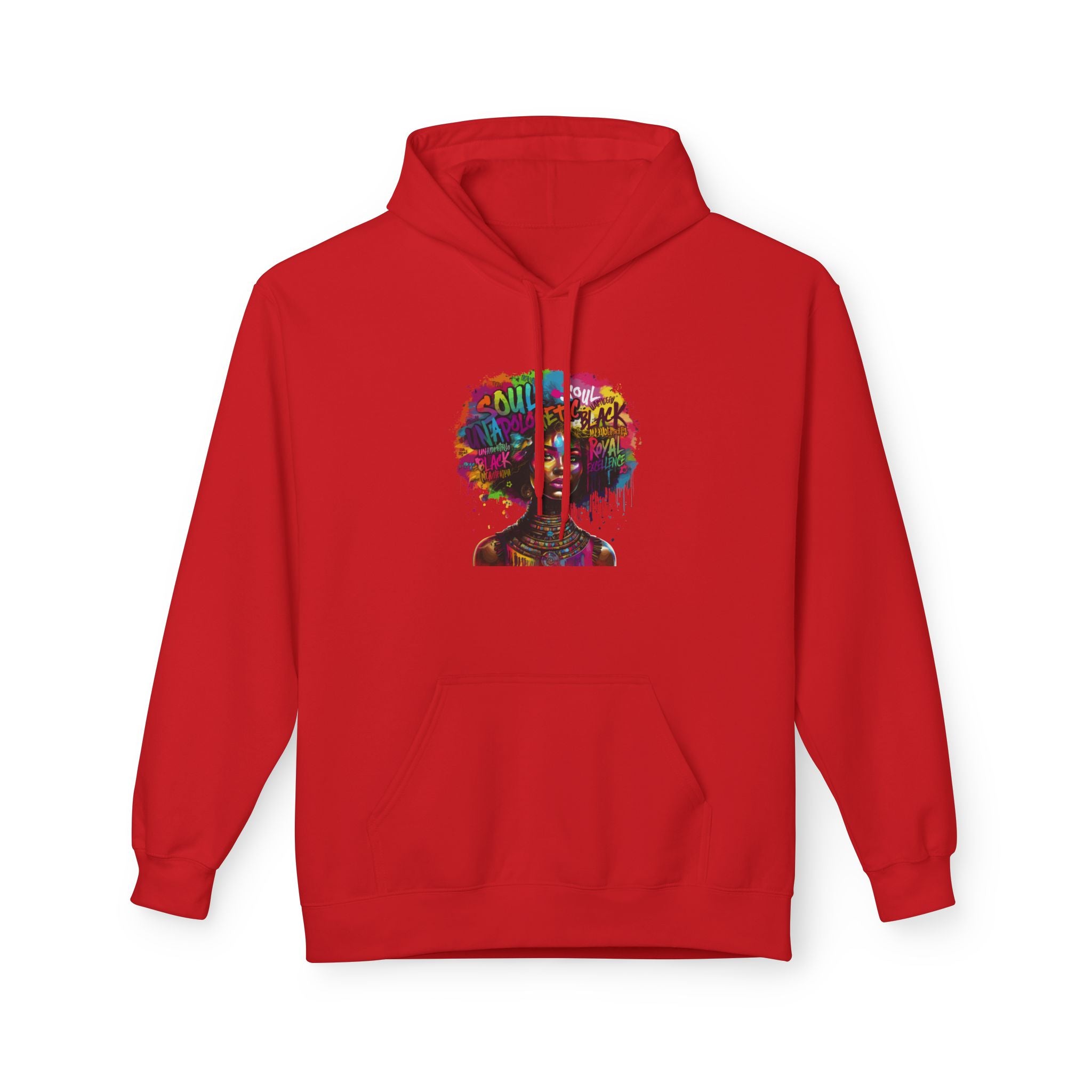 Afro Art Silhouette Hoodie — Colorful Urban Afrocentric Graphic Sweatshirt