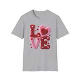 LOVE Fuzzy Heart T-Shirt — Valentine's Day Cute Retro Graphic Tee