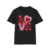 LOVE Fuzzy Heart T-Shirt — Valentine's Day Cute Retro Graphic Tee