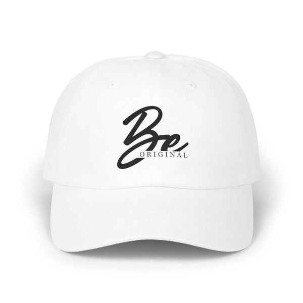 Be Original Dad Cap — Embroidered Minimalist White Baseball Hat