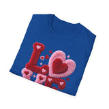 LOVE Fuzzy Heart T-Shirt — Valentine's Day Cute Retro Graphic Tee