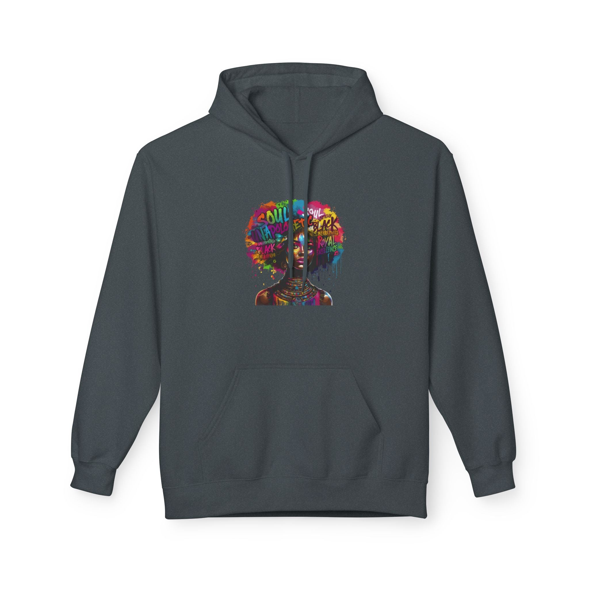 Afro Art Silhouette Hoodie — Colorful Urban Afrocentric Graphic Sweatshirt