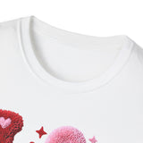 LOVE Fuzzy Heart T-Shirt — Valentine's Day Cute Retro Graphic Tee