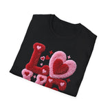LOVE Fuzzy Heart T-Shirt — Valentine's Day Cute Retro Graphic Tee