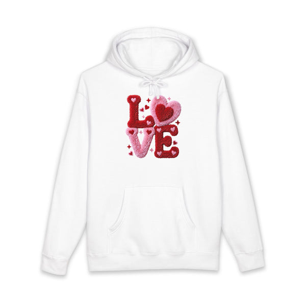 Love Heart Hoodie - Valentine's Day Pink Red LOVE Pullover