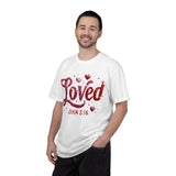 Loved John 3:16 T-Shirt — Christian Valentine Faith Tee
