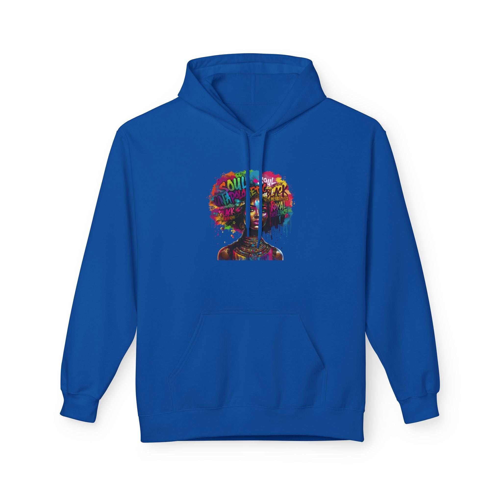Afro Art Silhouette Hoodie — Colorful Urban Afrocentric Graphic Sweatshirt